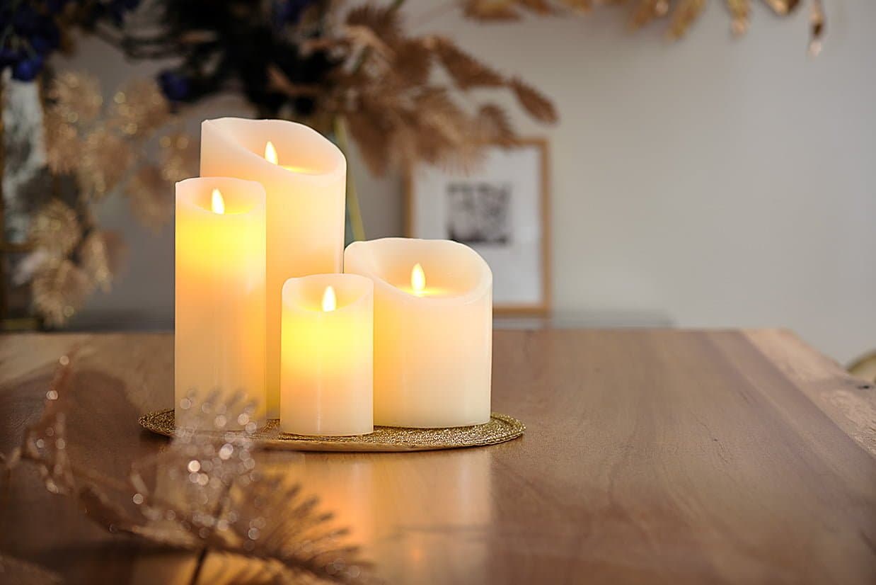 Oplaadbare led kaars, 30 uur brandtijd, afstandsbediening, 7,5 cm x 10 cm - afbeelding 5