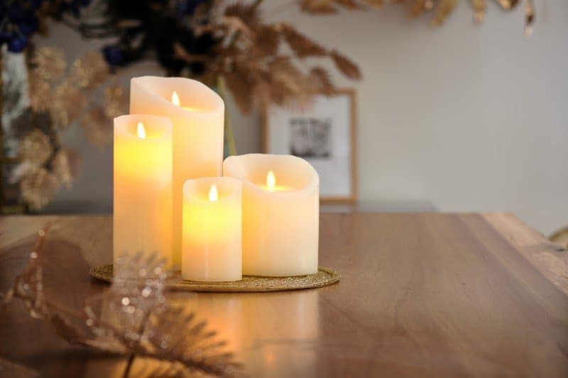 Oplaadbare led kaars, 30 uur brandtijd, afstandsbediening, 12,5 cm x 25 cm - afbeelding 2