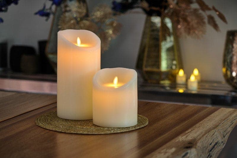 Oplaadbare led kaars, 30 uur brandtijd, afstandsbediening, 12,5 cm x 25 cm - afbeelding 3