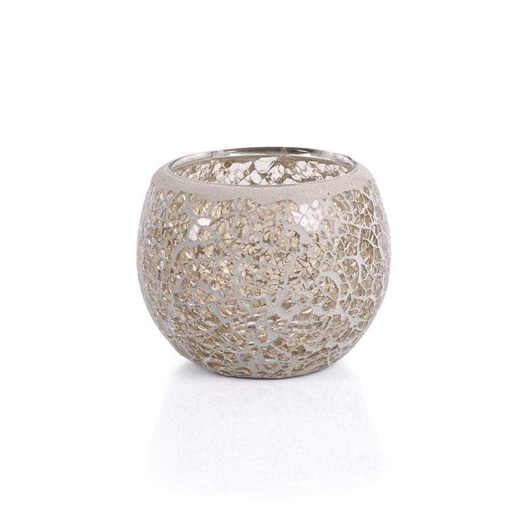 Waxinelichthouder 8,5 CM Dorsetto mozaïek wit - afbeelding 1