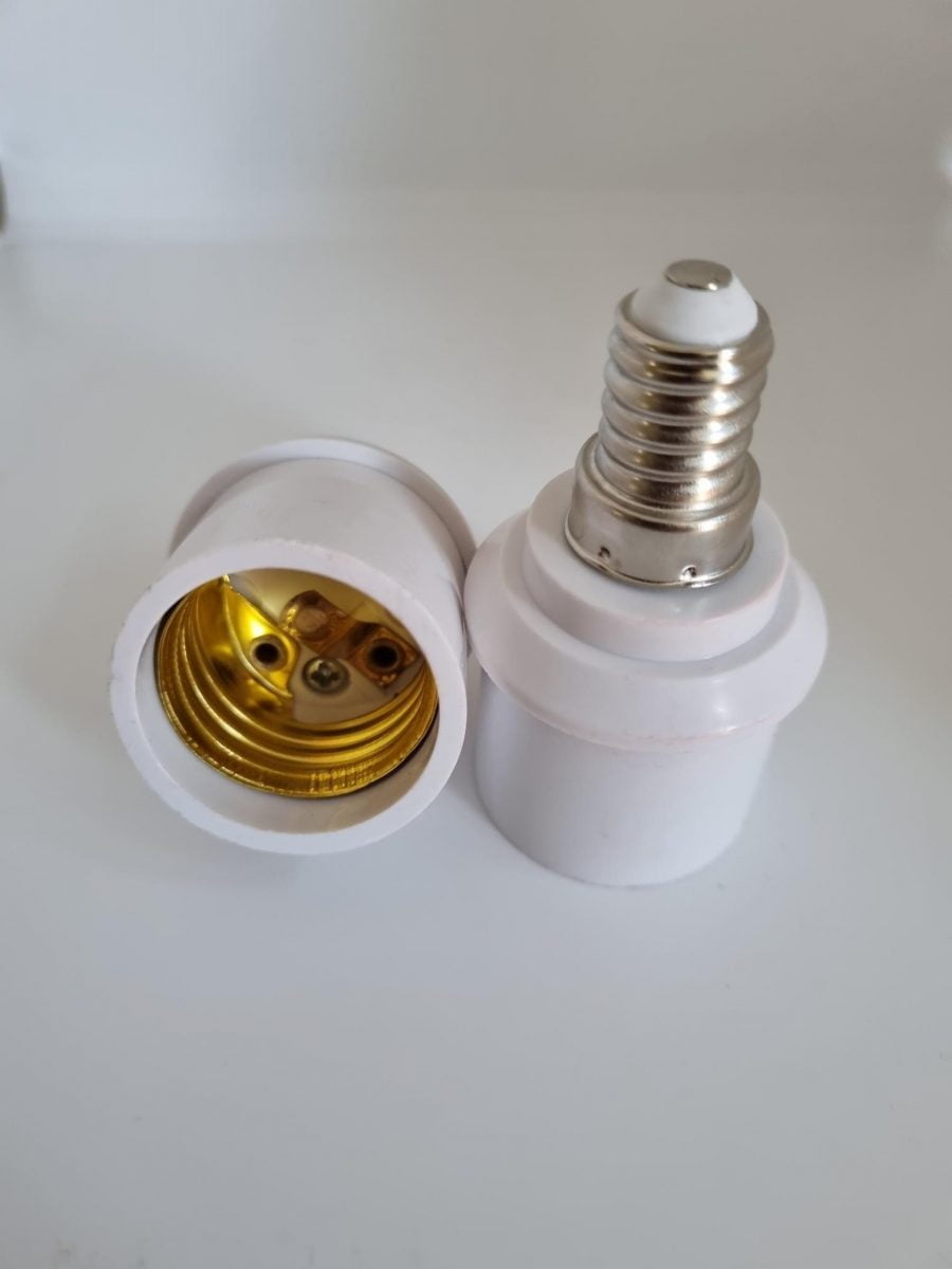 tapijt neus Mail Verloopfitting E14 naar E27 adapter wit - Ledverlichting van  LEDindeduisternis | Led lampen, led strips